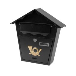 Cutie postala Romantic metalica maro, 360x355x100 mm, cu închidere