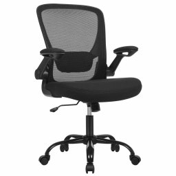 Scaun de birou ergonomic SONGMICS cu mesh si suport lombar reglabil, negru
