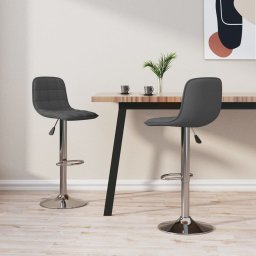 Scaune de bar, 2 buc., gri închis, material textil GartenMobel Dekor