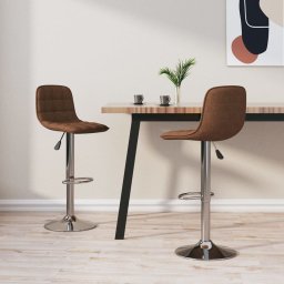 Scaune de bar, 2 buc., maro, material textil GartenMobel Dekor