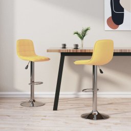 Scaune de bar, 2 buc., galben, material textil GartenMobel Dekor