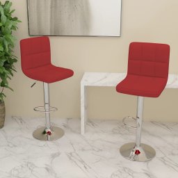 Scaune de bar, 2 buc., rosu vin, material textil GartenMobel Dekor