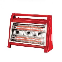 Radiator cu quartz si ventilator ELITE EQH-1393, 1600W, 15 m², 4 incalzitoare, 2 trepte, Turbo, Umidificator incorporat, Rosu