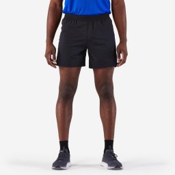 Șort alergare KIPRUN Run 500 Confort Negru Bărbați