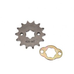 Pinion fata transmisie si siguranta 14 dinti, pas 428, Yamaha YBR 125