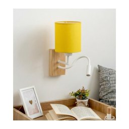 BRILAGI - Lampă LED de perete NUBILA WOOD 1xE27/25W/230V + LED/3W stejar/alb/galben