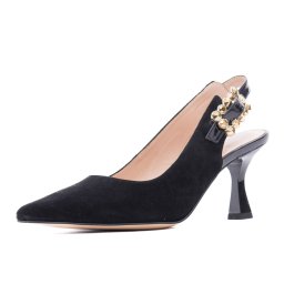Sabot cu bareta dama din piele intoarsa, Epica K3K380001A 01-I, negru