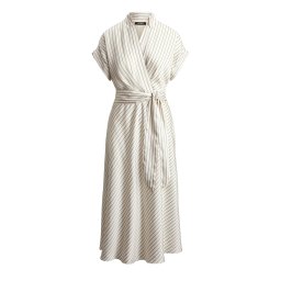 RALPH LAUREN Rochie Luxe Twill-Wvnes 200P08876001 101 natural