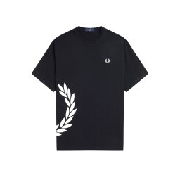 FRED PERRY T-Shirt Textured Laurel Wreath M2440 102 black