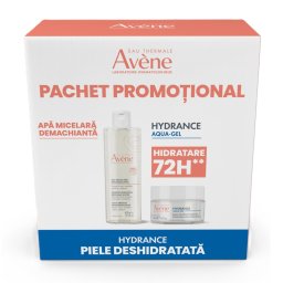 Pachet Avene Apa micelara demachainta, 400 ml + Crema hidratanta de fata Aqua Gel Hydrance, 50 ml