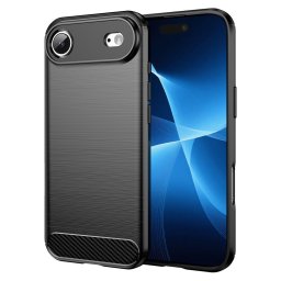 Husa de protectie Techsuit Carbon Silicone compatibil cu iPhone 17 Air, Negru