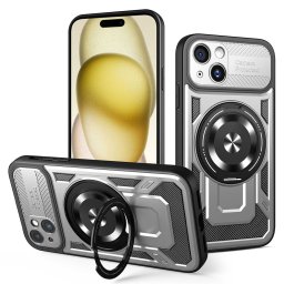 Husa de protectie Techsuit RuggedCam compatibil cu iPhone 15 Plus, Gri