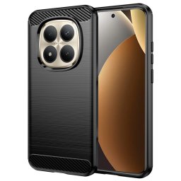 Husa de protectie Techsuit Carbon Silicone compatibil cu Xiaomi Redmi Note 15 Pro+ 5G / Poco M8 Pro 5G, Negru