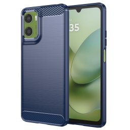 Husa de protectie Techsuit Carbon Silicone compatibil cu Motorola Moto G06 / Moto G06 Power, Albastru