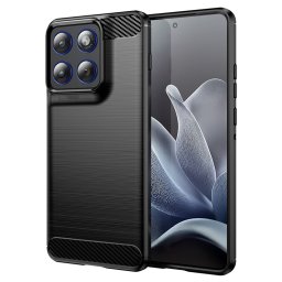 Husa de protectie Techsuit Carbon Silicone compatibil cu Motorola Edge 70, Negru