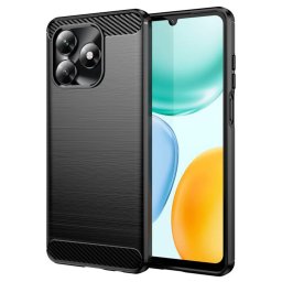 Husa de protectie Techsuit Carbon Silicone compatibil cu Honor X5c Plus, Negru