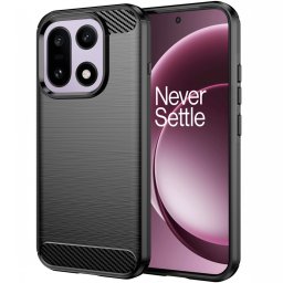 Husa de protectie Techsuit Carbon Silicone compatibil cu OnePlus 15, Negru
