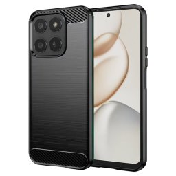 Husa de protectie Techsuit Carbon Silicone compatibil cu Honor 400 Smart 5G / 400 Smart 4G / X7d 4G, Negru