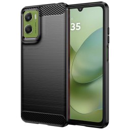 Husa de protectie Techsuit Carbon Silicone compatibil cu Motorola Moto G06 / Moto G06 Power, Negru