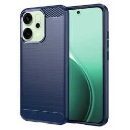 Husa de protectie Techsuit Carbon Silicone compatibil cu Oppo Reno14, Albastru