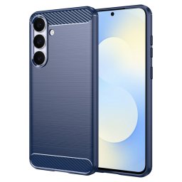 Husa de protectie Techsuit Carbon Silicone compatibil cu Samsung Galaxy S25 FE, Albastru