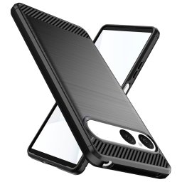 Husa de protectie Techsuit Carbon Silicone compatibil cu Sony Xperia 10 VII, Negru