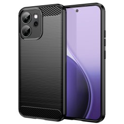 Husa de protectie Techsuit Carbon Silicone compatibil cu Oppo Reno14 F / Reno14 FS 5G, Negru