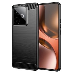 Husa de protectie Techsuit Carbon Silicone compatibil cu Realme GT 7, Negru