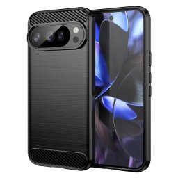 Husa de protectie Techsuit Carbon Silicone compatibil cu Google Pixel 10 / 10 Pro, Negru