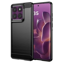 Husa de protectie Techsuit Carbon Silicone compatibil cu Motorola Edge 60 Pro, Negru