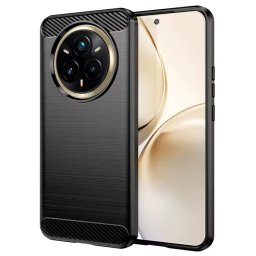 Husa de protectie Techsuit Carbon Silicone compatibil cu Realme 14 Pro+, Negru