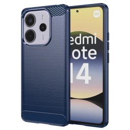 Husa de protectie Techsuit Carbon Silicone compatibil cu Xiaomi Redmi Note 14 4G (Standard), Albastru