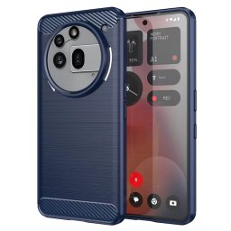 Husa de protectie Techsuit Carbon Silicone compatibil cu Nothing Phone (3a) Pro, Albastru
