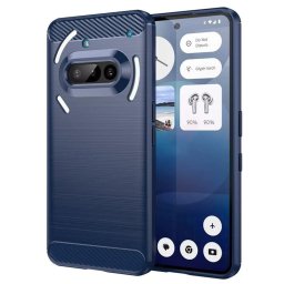 Husa de protectie Techsuit Carbon Silicone compatibil cu Nothing Phone (3a), Albastru