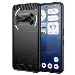 Husa de protectie Techsuit Carbon Silicone compatibil cu Nothing Phone (3a), Negru