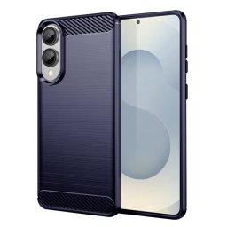 Husa de protectie Techsuit Carbon Silicone compatibil cu Samsung Galaxy S25 Edge, Albastru