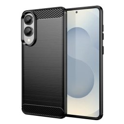 Husa de protectie Techsuit Carbon Silicone compatibil cu Samsung Galaxy S25 Edge, Negru