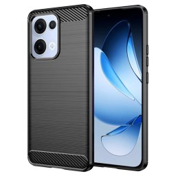 Husa de protectie Techsuit Carbon Silicone compatibil cu Oppo Reno13, Negru