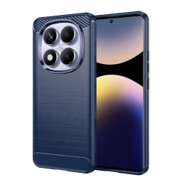 Husa de protectie Techsuit Carbon Silicone compatibil cu Xiaomi Redmi Note 14 Pro 4G, Albastru