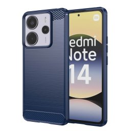 Husa de protectie Techsuit Carbon Silicone compatibil cu Xiaomi Redmi Note 14 4G (Regional), Albastru