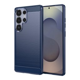 Husa de protectie Techsuit Carbon Silicone compatibil cu Samsung Galaxy S25 Ultra, Albastru