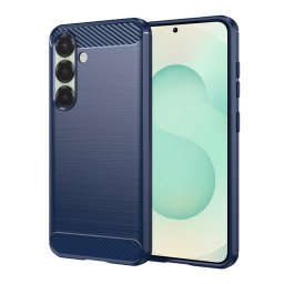 Husa de protectie Techsuit Carbon Silicone compatibil cu Samsung Galaxy S25 Plus, Albastru