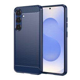Husa de protectie Techsuit Carbon Silicone compatibil cu Samsung Galaxy S25, Albastru