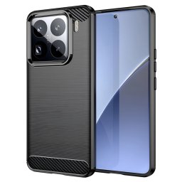 Husa de protectie Techsuit Carbon Silicone compatibil cu Xiaomi 15 Pro, Negru