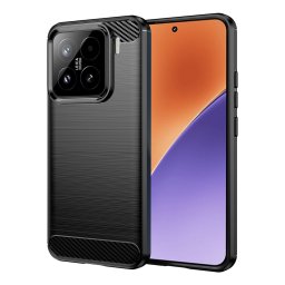 Husa de protectie Techsuit Carbon Silicone compatibil cu Xiaomi 15, Negru
