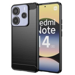 Husa de protectie Techsuit Carbon Silicone compatibil cu Xiaomi Redmi Note 14 5G, Negru