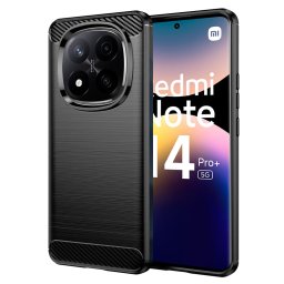 Husa de protectie Techsuit Carbon Silicone compatibil cu Xiaomi Redmi Note 14 Pro+ 5G, Negru