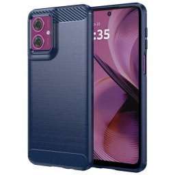 Husa de protectie Techsuit Carbon Silicone compatibil cu Motorola Moto G55, Albastru