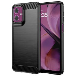 Husa de protectie Techsuit Carbon Silicone compatibil cu Motorola Moto G55, Negru
