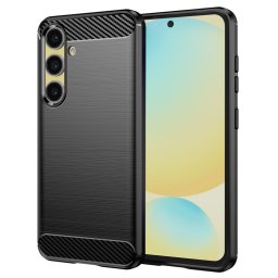 Husa de protectie Techsuit Carbon Silicone compatibil cu Samsung Galaxy S24 FE, Negru
